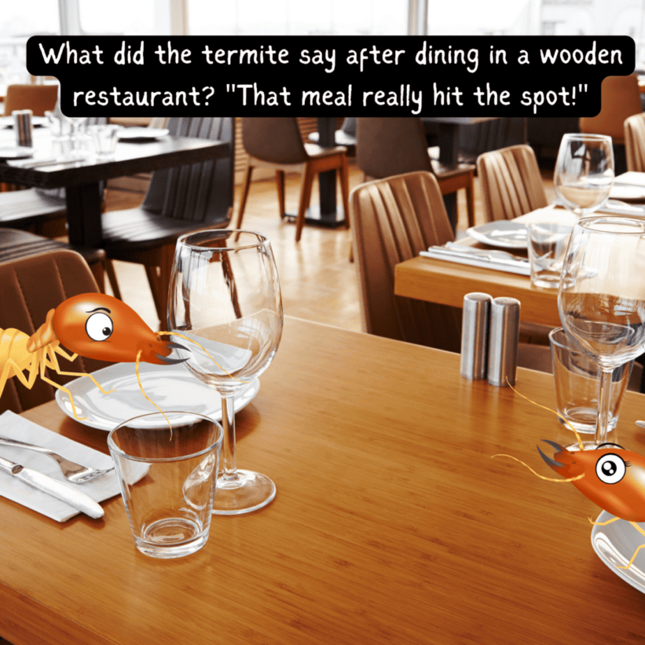 Termites meme termites at a restaurant